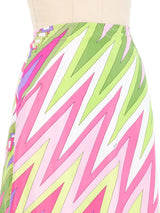 1960s Emilio Pucci Zig Zag Slip Skirt Bottom arcadeshops.com