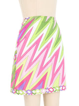 1960s Emilio Pucci Zig Zag Slip Skirt Bottom arcadeshops.com