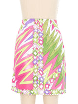 1960s Emilio Pucci Zig Zag Slip Skirt Bottom arcadeshops.com