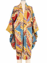 Floral Printed Silk Kimono Jacket arcadeshops.com