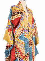 Floral Printed Silk Kimono Jacket arcadeshops.com