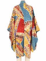 Floral Printed Silk Kimono Jacket arcadeshops.com