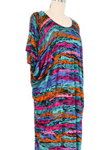 1980s Missoni Neon Striped Silk Jersey Maxi Dress Dress arcadeshops.com