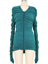 1980s Giorgio di Sant'Angelo Ruched Mesh Jacket Dress arcadeshops.com