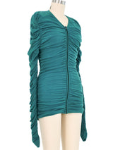 1980s Giorgio di Sant'Angelo Ruched Mesh Jacket Dress arcadeshops.com