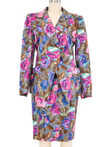 Ungaro Painted Floral Cotton Suit Suit arcadeshops.com
