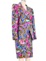Ungaro Painted Floral Cotton Suit Suit arcadeshops.com