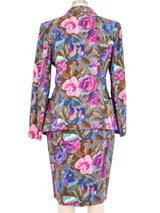 Ungaro Painted Floral Cotton Suit Suit arcadeshops.com