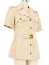 1970s Short Sleeve Safari Jacket Jacket arcadeshops.com