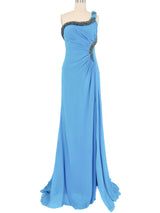 2000s Roberto Cavalli Silk Chiffon Mermaid Gown Dress arcadeshops.com