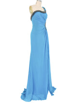 2000s Roberto Cavalli Silk Chiffon Mermaid Gown Dress arcadeshops.com