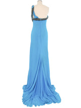 2000s Roberto Cavalli Silk Chiffon Mermaid Gown Dress arcadeshops.com
