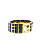 Fendi Fendista Leather Woven Bangle Accessory arcadeshops.com