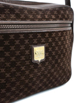 Celine Triomphe Suede Monogram Shoulder Bag Accessory arcadeshops.com