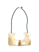 Hammered Brass Bib Necklace Accessory arcadeshops.com