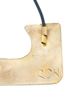 Hammered Brass Bib Necklace Accessory arcadeshops.com