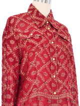 Gianfranco Ferre Metallic Western Shirt Top arcadeshops.com