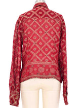 Gianfranco Ferre Metallic Western Shirt Top arcadeshops.com