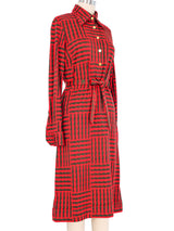 Roberta di Camerino Chain Link Print Jersey Shirt Dress Dress arcadeshops.com