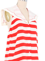 Gucci Silk Striped Sailor Top Top arcadeshops.com