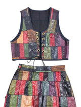 Snakeskin Patchwork Vest Ensemble Suit arcadeshops.com