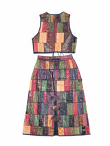 Snakeskin Patchwork Vest Ensemble Suit arcadeshops.com