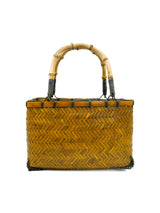 Mini Bamboo Handle Basket Bag Accessory arcadeshops.com