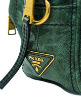 Prada Green Vitello Handbag Accessory arcadeshops.com