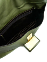 Alexander McQueen Embellished Sage Green Leather Clutch Accessory arcadeshops.com