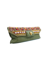 Alexander McQueen Embellished Sage Green Leather Clutch Accessory arcadeshops.com