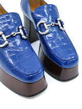 Gucci Blue Platform Loafers, 37.5 Accessory arcadeshops.com
