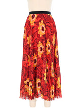 Dries Van Noten Floral Pleated Midi Skirt Bottom arcadeshops.com