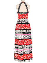 Donald Brooks Floral Cotton Halter Dress Dress arcadeshops.com