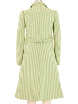 1960s Courreges Green Patterned Coat Jacket arcadeshops.com