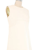 1960s Courreges Space Age Cream Mini Dress Dress arcadeshops.com