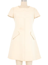 1960s Courreges Ivory Mini Dress Dress arcadeshops.com