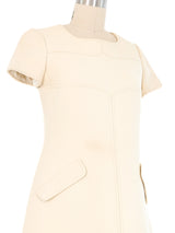 1960s Courreges Ivory Mini Dress Dress arcadeshops.com