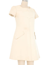 1960s Courreges Ivory Mini Dress Dress arcadeshops.com