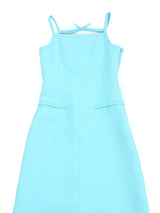 1970s Courreges Open Back Baby Blue Gown Dress arcadeshops.com