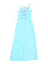 1970s Courreges Open Back Baby Blue Gown Dress arcadeshops.com