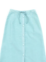 1960s Courreges Baby Blue Button Front Skirt Bottom arcadeshops.com