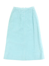 1960s Courreges Baby Blue Button Front Skirt Bottom arcadeshops.com