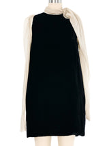 2011 Lanvin Chiffon And Velvet Mini Dress Dress arcadeshops.com