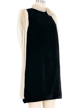 2011 Lanvin Chiffon And Velvet Mini Dress Dress arcadeshops.com