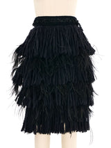 Christian Lacroix Feather and Yarn Fringed Skirt Bottom arcadeshops.com