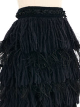 Christian Lacroix Feather and Yarn Fringed Skirt Bottom arcadeshops.com