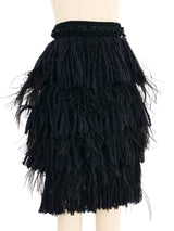 Christian Lacroix Feather and Yarn Fringed Skirt Bottom arcadeshops.com