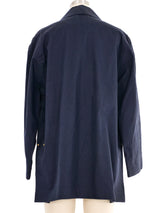 Hermes Navy Waxed Cotton Jacket Jacket arcadeshops.com