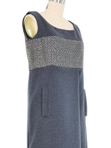 1960s Geoffrey Beene Rhinestone Embellished Wool Dress Dress arcadeshops.com