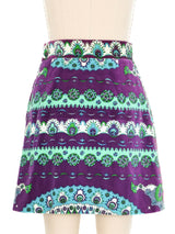 1960s Emilio Pucci Velvet Mini Skirt Bottom arcadeshops.com